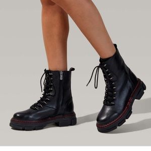 Kurt Geiger London Bird lace-up combat boots